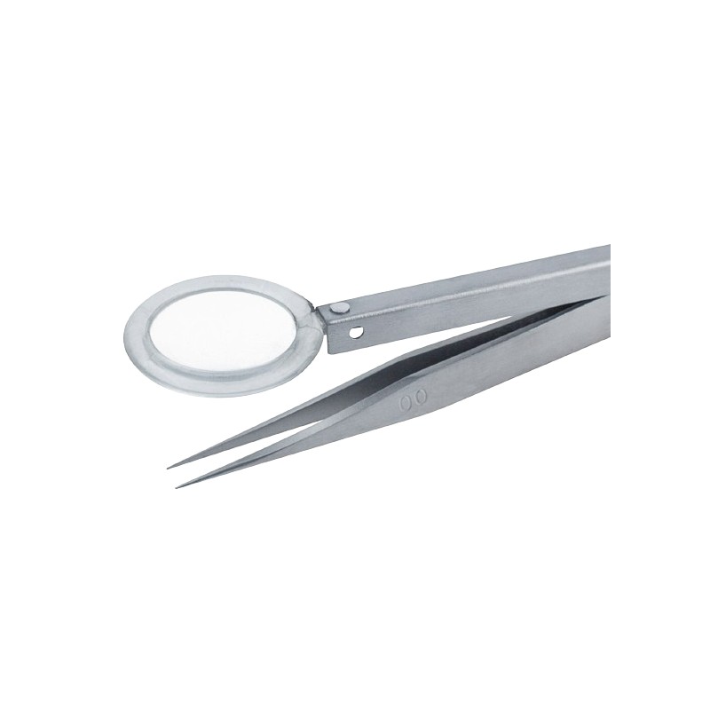 Pinza Con Lupa X3, 120 mm| Incogal