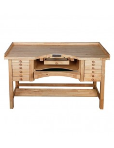 Mesa trabajo joyero superior madera maciza durston| Incogal