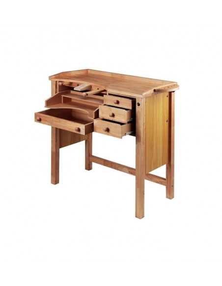 Mesa trabajo joyero 1 puesto madera maciza durston| Incogal
