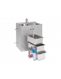 Lavamanos 2 senos acero inox. 220 V| Incogal