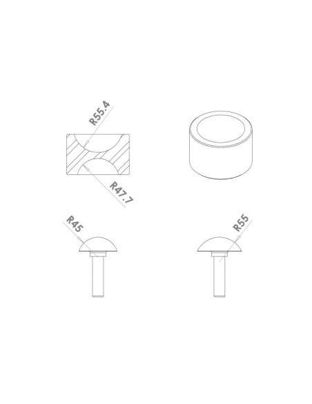 Juego de punzones de doming extra grande 95-110 mm durston| Incogal