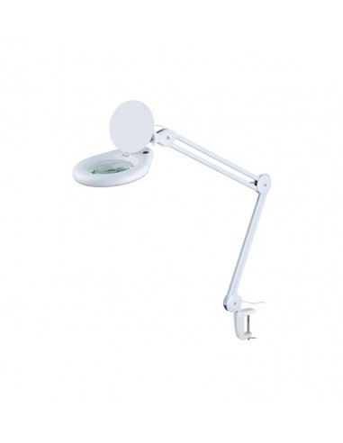 LAMPARA C/ LUPA 5 DIOPTRIAS CON PINZA PARA FIJACION 60 LEDS 14W