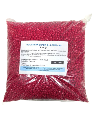 Cera plástica roja 1kg Maillefer/ Super Q| Incogal