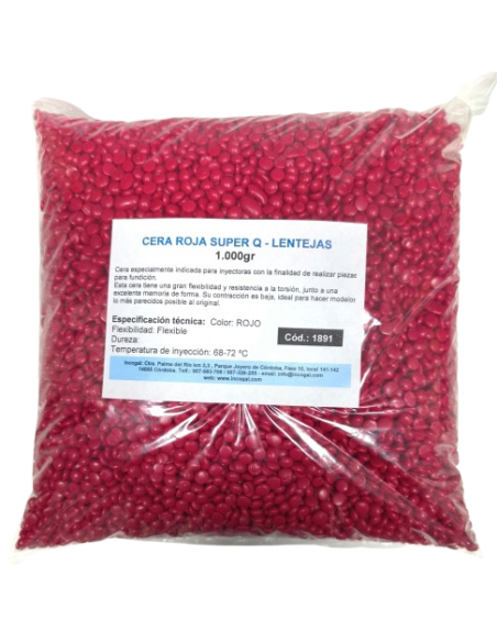 Cera plástica roja 1kg Maillefer/ Super Q| Incogal