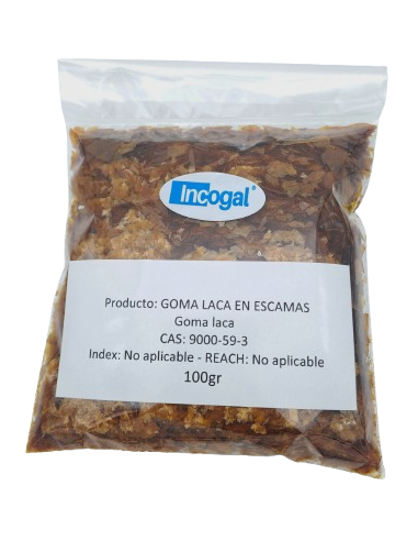 Goma laca en escamas 100 gr| Incogal