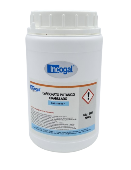 Carbonato potásico granulado 1 kg| Incogal