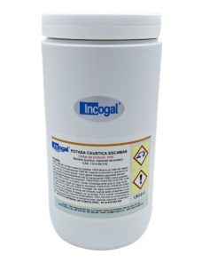 Hidróxido de potasio en escamas- potasa caústica 1 kg| Incogal