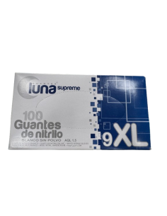Guantes nitrilo blancos T9-10 supergrandes 100UDS| Incogal