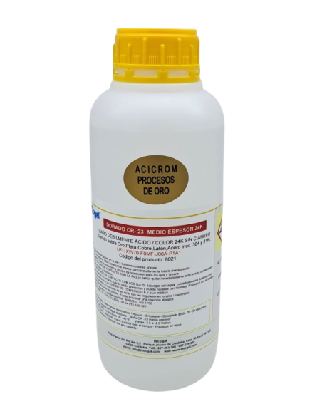 Dorado de medio espesor CR-23 color Oro fino sin aleaciones| Incogal