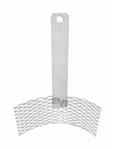 Ánodo de titanio platinado 100 × 50 mm curvo, mango recto| Incogal 2