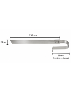 Ánodo de acero inox. 150x25x88mm mango recto o doblado| Incogal