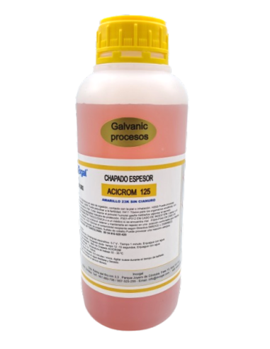 Chapado de oro Acicrom 125 Acicrom®| Incogal