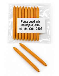 PUNTAS NARANJA LARGA  3.2 X 46 MM 10 UDS